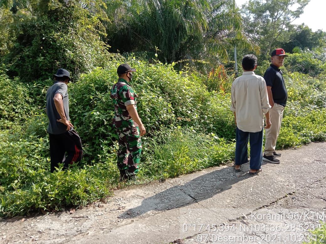 Babinsa Praka Rizki Batubara Laksanakan Patroli Kebakaran Lahan di Wilayah Kateman