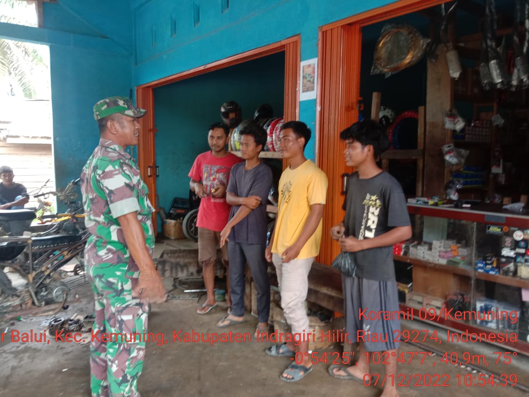 Himbauan Kepada Anak-anak Muda Oleh Babinsa Koramil 09/Kemuning