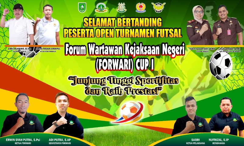 Terbesar di Riau, Open Turnamen Futsal Forwari Cup I Bengkalis Dihadiri Kajari Bengkalis 