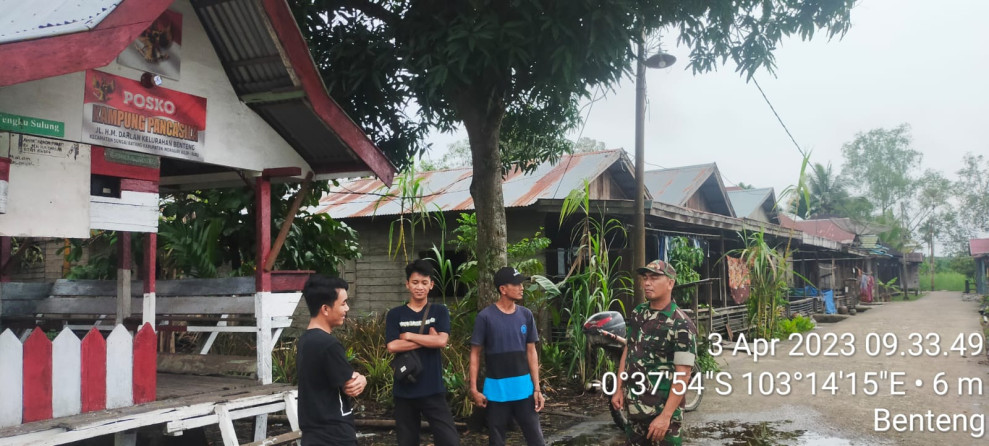 Jalin Hubungan Harmonis Bersama Koramil 07/Reteh Sertu Bendri