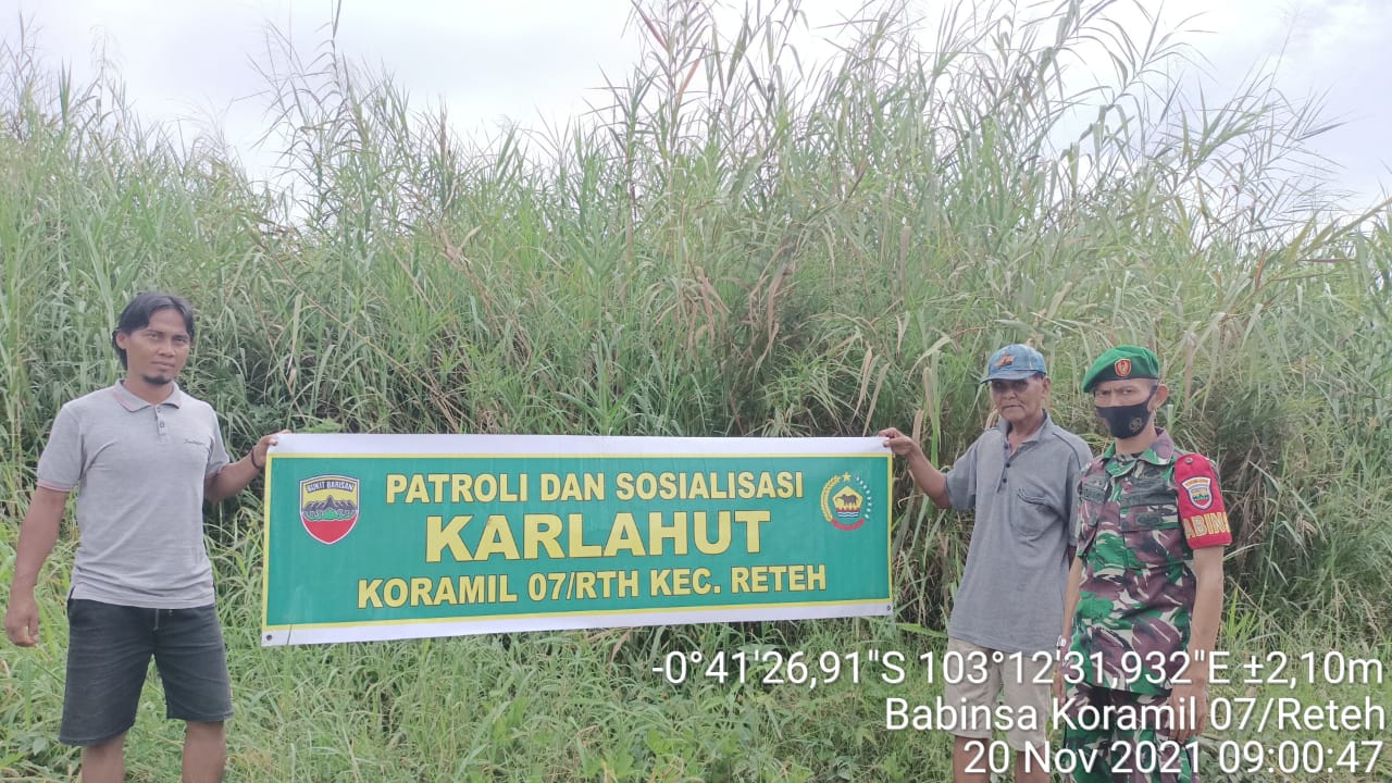 Praka Bobi Arianto Lakukan Patroli Karhutla Diwilayah Binaan