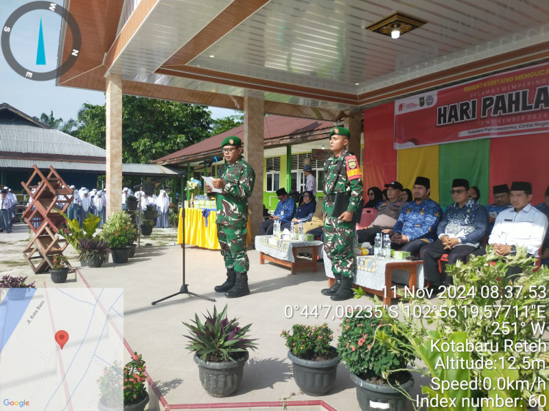 Danramil 09/Kmg Ikuti Upacara Dalam Rangka Peringatan Hari Pahlawan