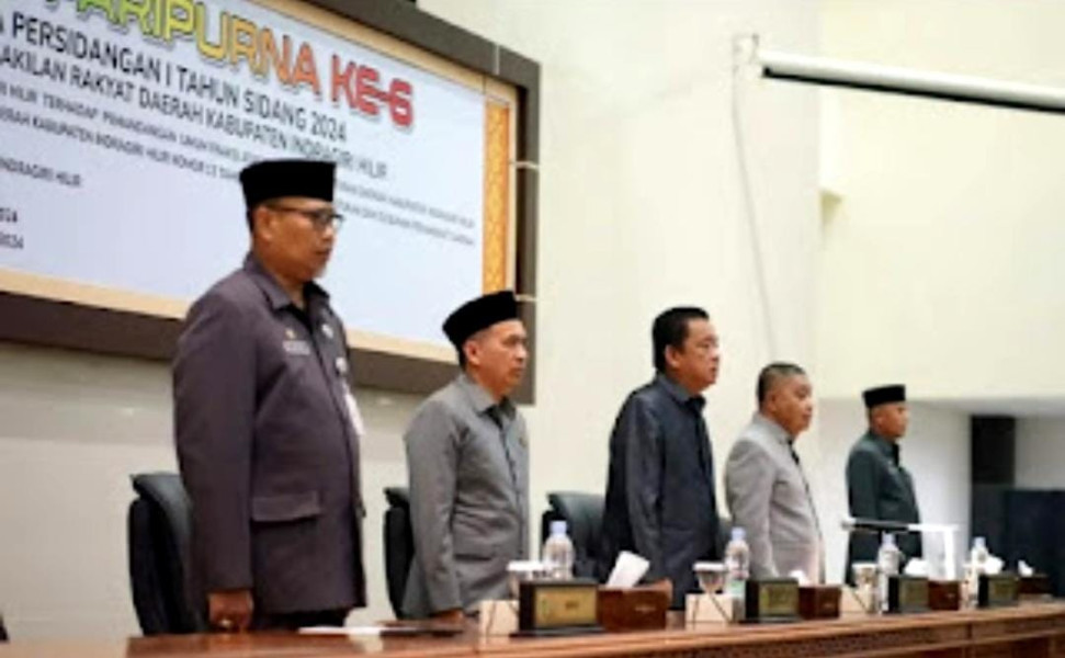 Paripurna ke 6 Masa Persidangan 1, DPRD Inhil Terima Tanggapan Bupati Atas Pemandangan Umum Fraksi