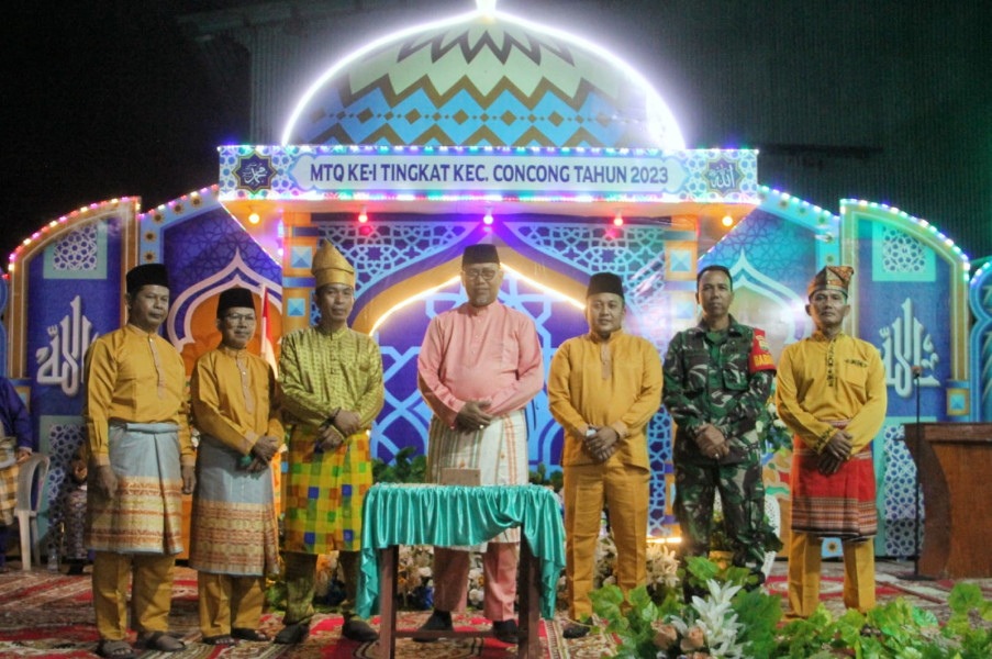 Danramil 04/Kuindra, Diwakili Babinsa Kel. Concong Luar Serma Suhaidi Menghadiri Pembukaan MTQ KE-I Tingkat Kec. Concong Tahun 2023