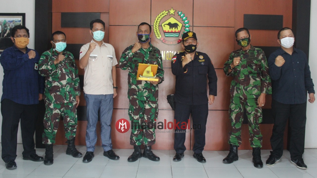 Kodim 0314/Inhil Sambut Kunjungan Bea Cukai Provinsi Riau