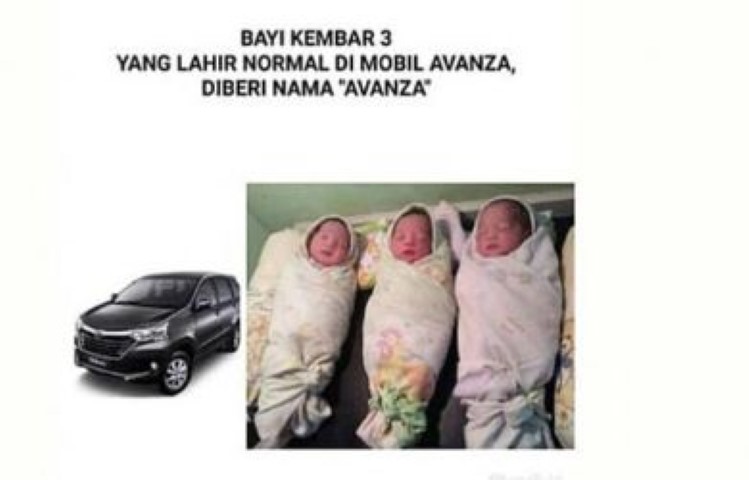 Lahir di Mobil, 3 Bayi Kembar Ini Diberi Nama ‘Avanza’