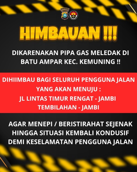 Ledakan Pipa Gas di Kemuning, Kapolres Inhil Koordinasi dengan Polres Inhu dan Pelalawan Serta Berikan Himbauan Ini
