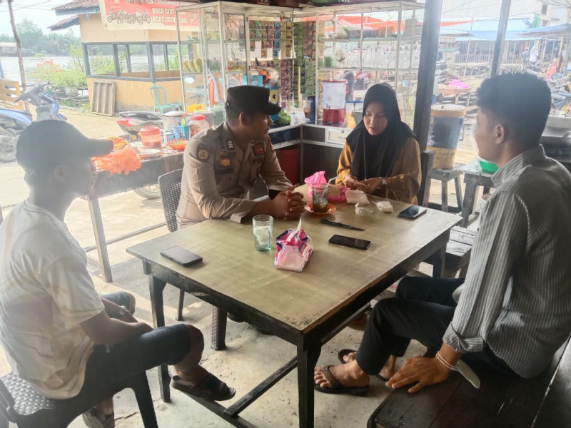 Melalui Kegiatan Patroli dan Sambang Personil Polsek Gaung Sampaikan Pesan Kamtibmas