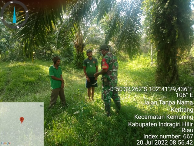 Serka M. Ridwan Cegah Kebakaran di Wilayah Binaan Sekaligus Ajak Warga Untuk Peduli Karlahut