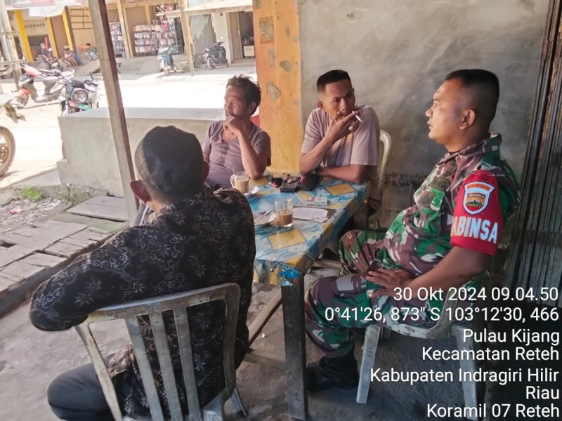 Ciptakan Pemilu Damai Bersama Babinsa Serka Ferry Barus Melalui Komsos di Binaan