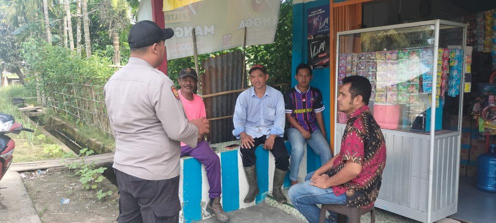 Humanis, Berikut yang Disampaikan Personel Polsek Gaung Saat Patroli Dialogis