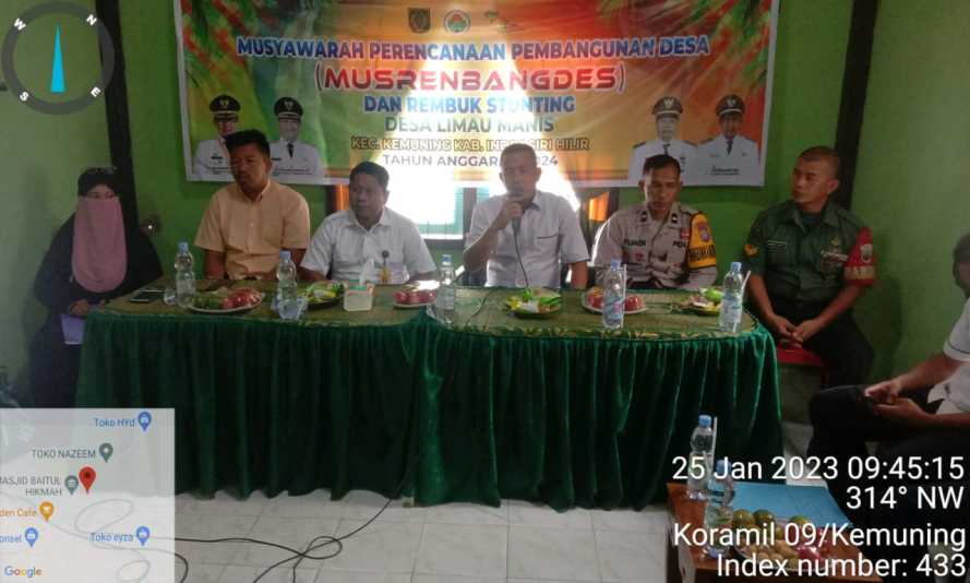 Musyawarah Kerja Pemdes Kemuning Tua Bersama Babinsa Koramil 09/Komuning