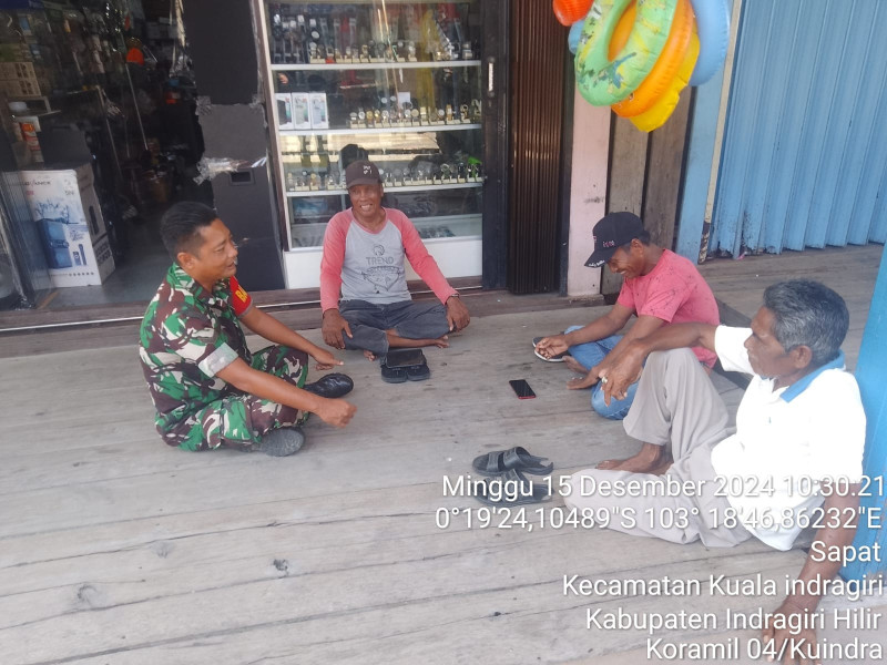 Babinsa Koramil 04/Kdr Dorong Kesadaran Bela Negara dan Keharmonisan Masyarakat