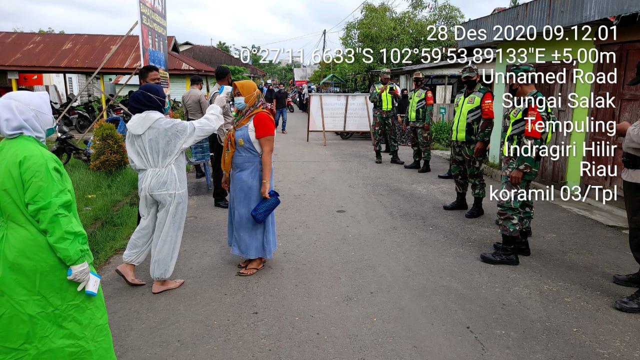 Wujudkan Masyarakat Sehat, Koramil 03/Tempuling dan Satgas Terus Lakukan Penekanan PDMPK