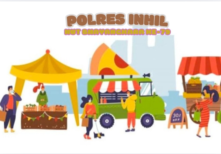 Polres Inhil Siapkan 79 Stand Jajanan Gratis Sambut HUT Bhayangkara ke-79