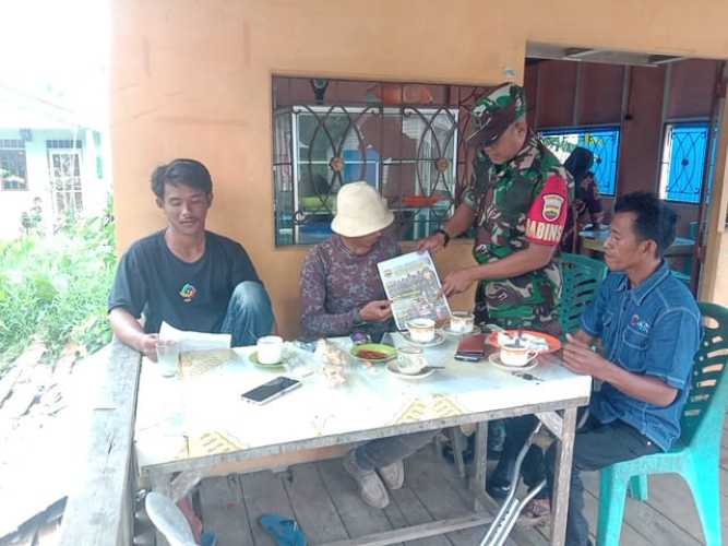 Babinsa 03/Tpl Rutin Sosialisasikan Penerimaan KOMCAD TNI AD Di Kecamatan Tempuling