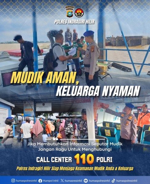 Polres Inhil Dirikan 4 Posko Amankan Arus Mudik Idul Fitri 1446 H