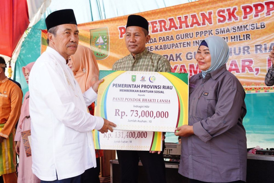 Pemprov Riau Salurkan Bantuan 1,7 Miliar Lebih untuk Panti Asuhan di Inhu dan Inhil