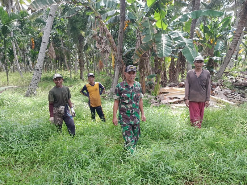 Kemarau Mulai Melanda Wilayah Binaan, Babinsa Koramil 07/Reteh Laksanakan Patroli Tapal Batas