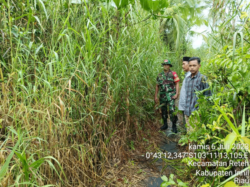 Segera Laporkan Babinsa Koramil 07/Reteh Jika Terjadi Kebakaran Hutan dan Lahan