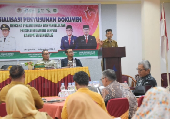 DLH Bengkalis Gelar Sosialisasi RPPEG Hadirkan Narasumber dari BRGM Republik Indonesia