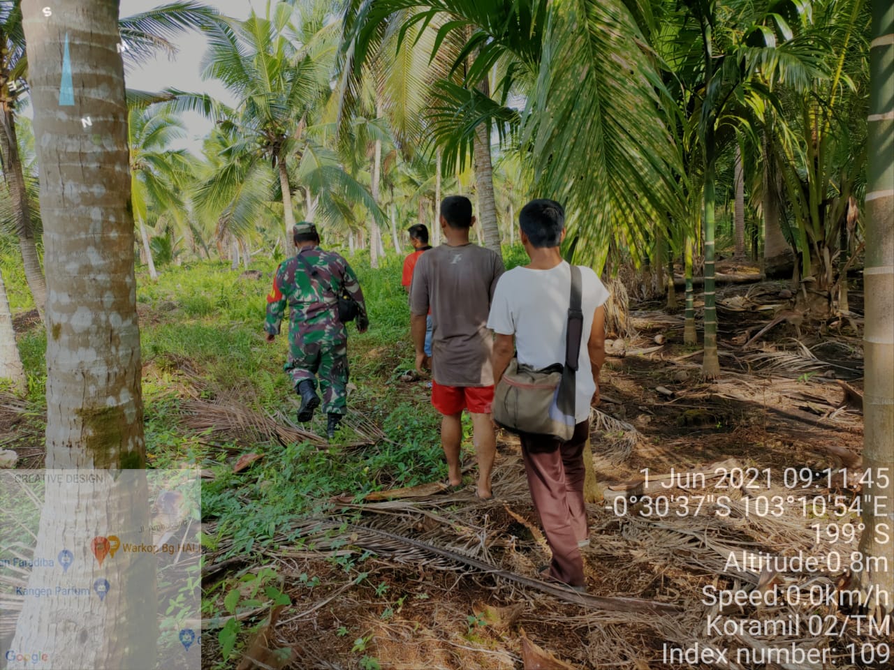 Babinsa Koramil 02/Tanah Merah Rutin Lakukan Patroli Karhutla di Lintas Enok