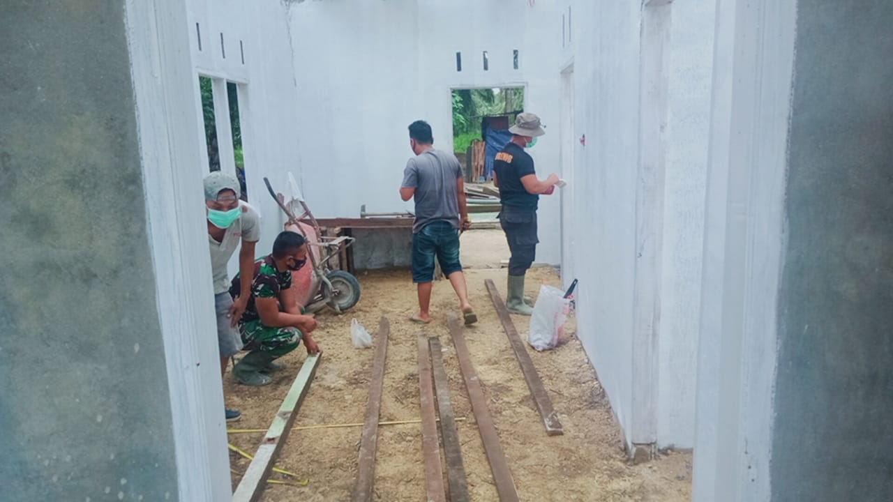 Bedah RTLH Program TMMD Kini Dalam Tahap Pengecatan