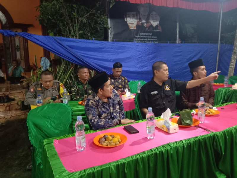 Wakili Danramil, Babinsa 03/Tpl Hadiri Pengesahan Warga Baru PSHT Tahun 1445 H / 2023 M