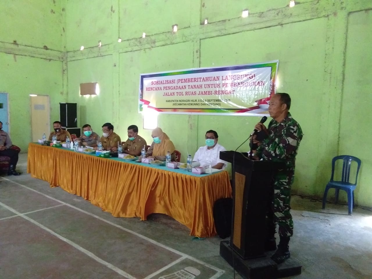 Danramil 09/Kemuning Kodim 0314/Inhil Ikuti sosialisasi Rencana Pembangunan Jalan Tol Ruas Jambi-Ren