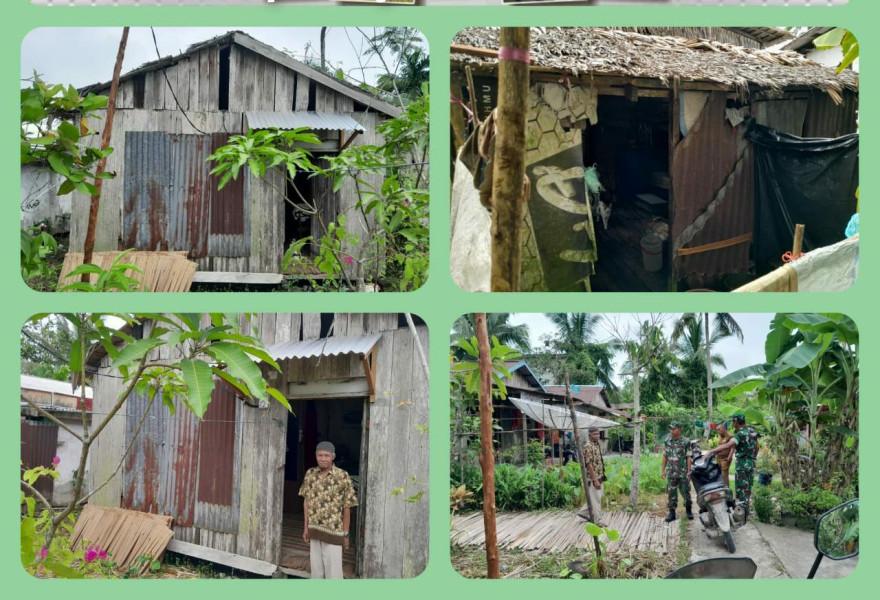 Tingkatkan Silaturahmi, Babinsa Koramil 07/Reteh Terus Meninjau dan Pengecatan Awal Rumah Warga