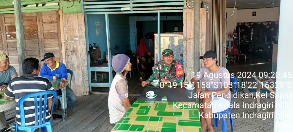 Babinsa Koramil 04/Kuindra Terus Jalankan Nilai-nilai Pancasila di Kehidupan Sehari-hari