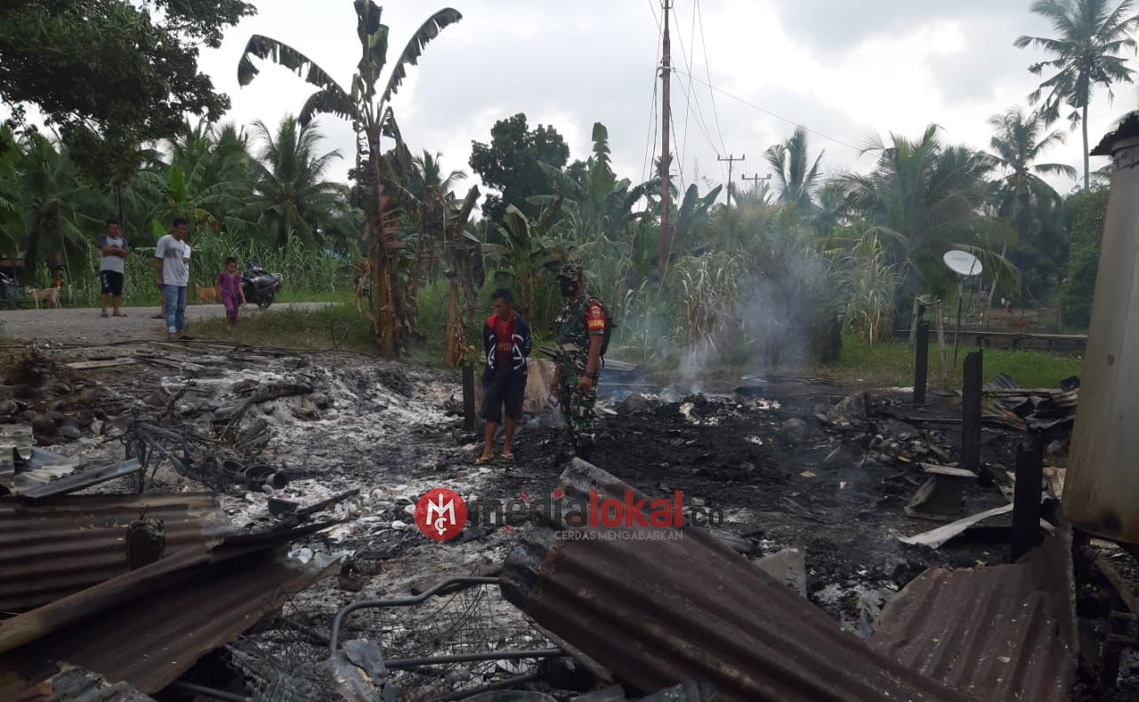 Kebakaran di Enok, Satu Unit Rumah Rata dengan Tanah