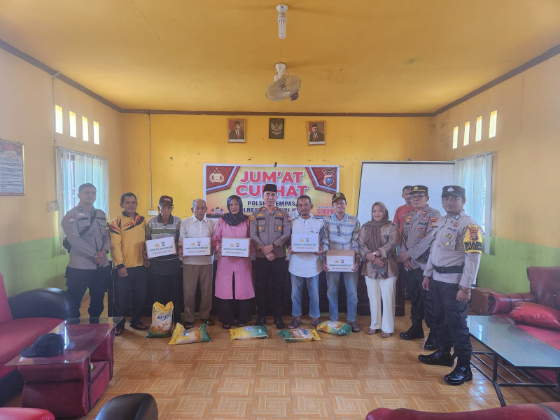 Jumat Curhat Polsek Kempas, Sampaikan Himbauan Mudik Lebaran 2024