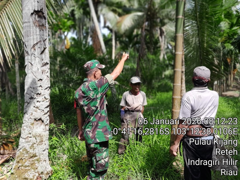Tidak Ditemukan Titik Api dan Asap di Wilayah Perbatasan Saat Patroli Tapal Batas Koramil 07/Reteh