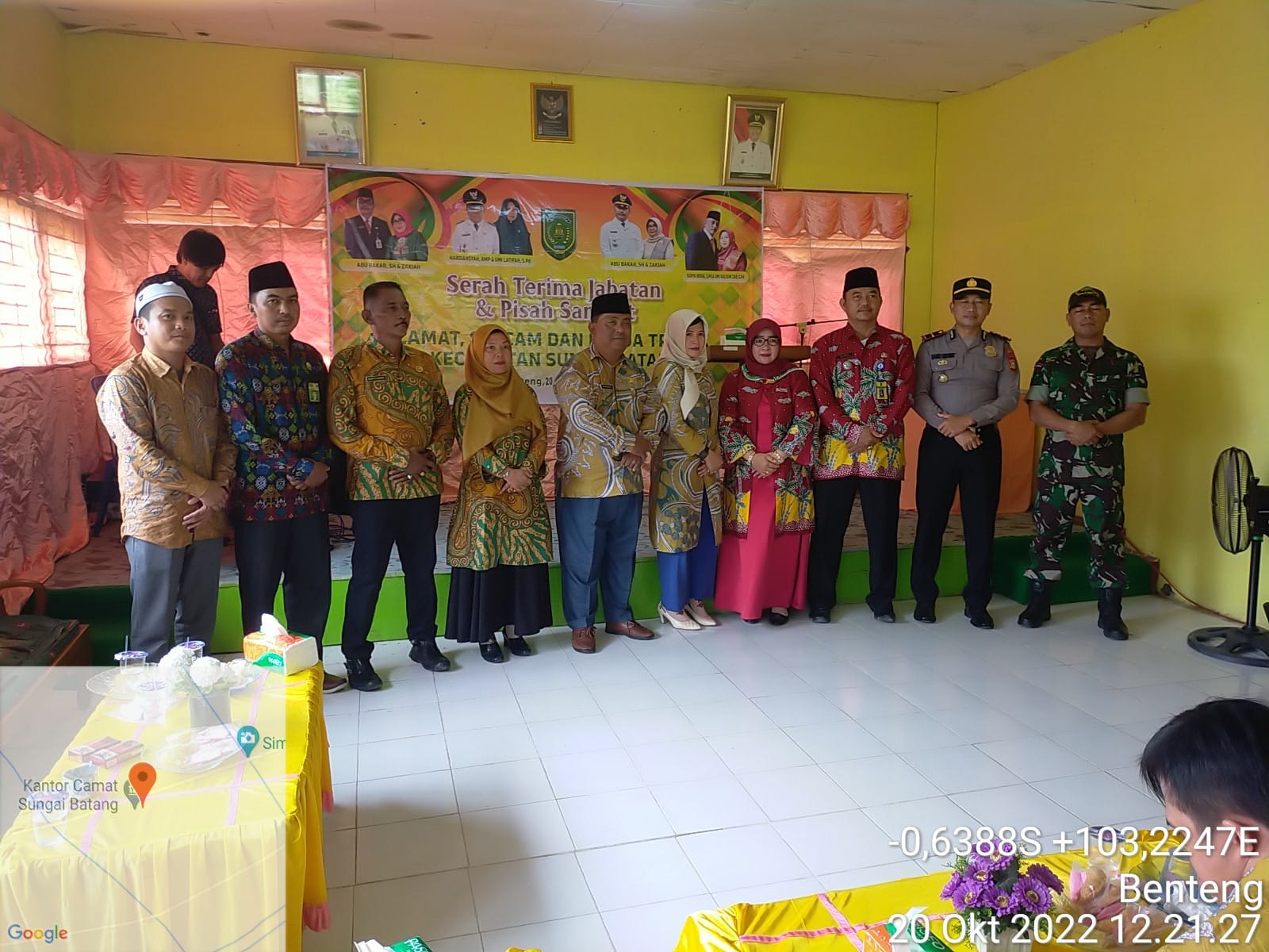 Serah Terima Jabatan dan Pisah Sambut Camat Yang Dihadiri Oleh Danramil 07/Reteh