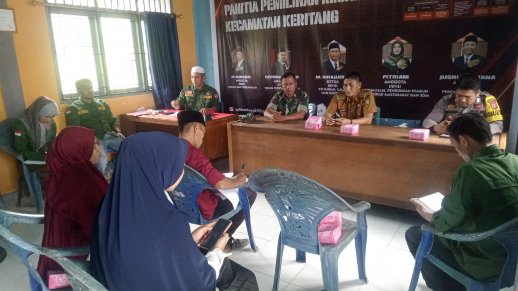 Dampingi Rapat Pleno Terbuka Bersama Danramil 09/Kemuning