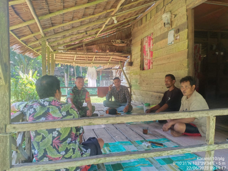 Pentingnya Bersilaturahmi Antar Sesama, Guna Ciptakan Hubungan Yang Harmonis Bersama Koramil 10/Pelangiran