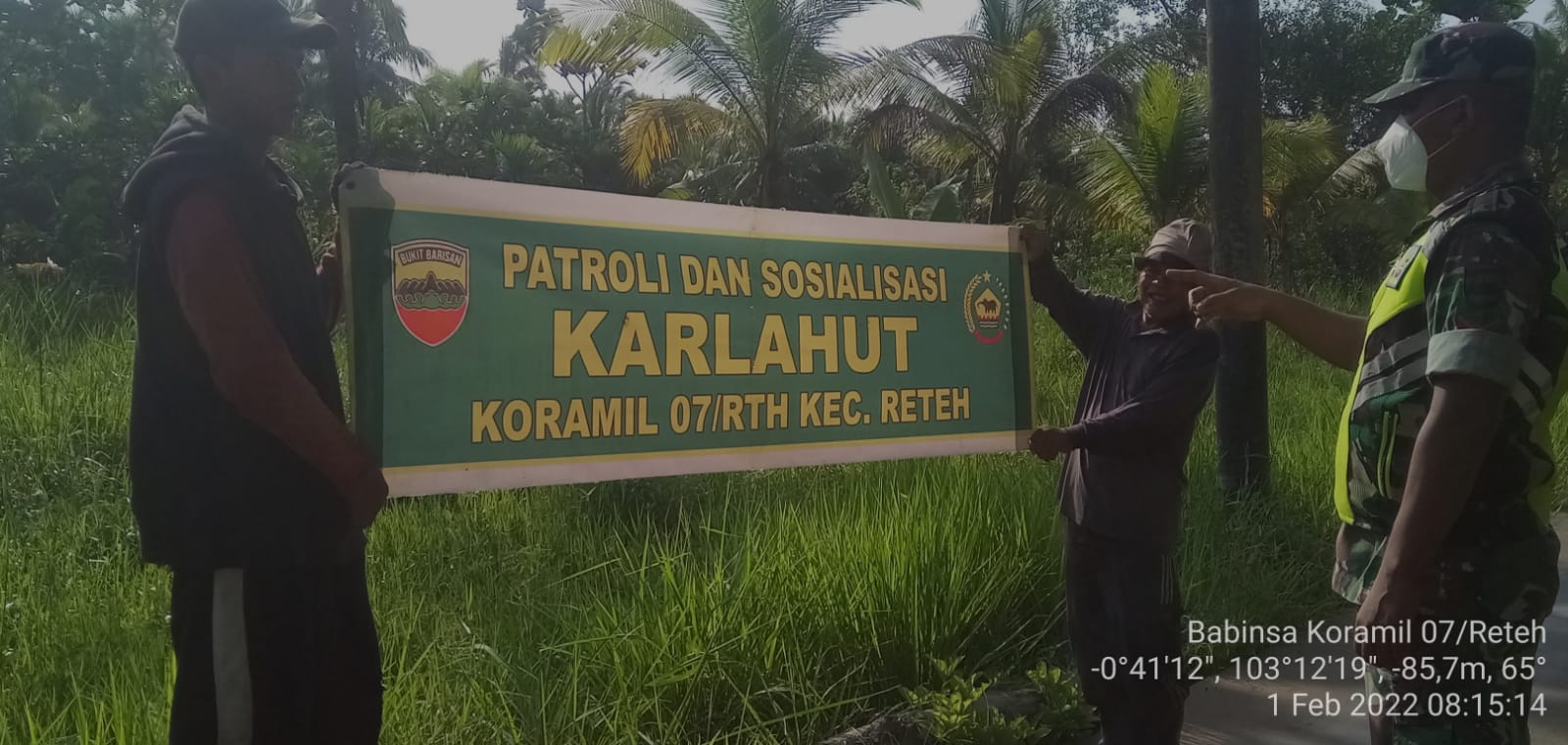 Jajaran Koramil 07/Reteh Kembali Melakukan Patroli Karhutla Bersama Warga