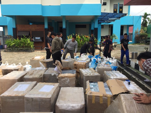 Polres Inhil Serahkan Perkara ke KPPBC Tipe Madya Pabean C Tembilahan 