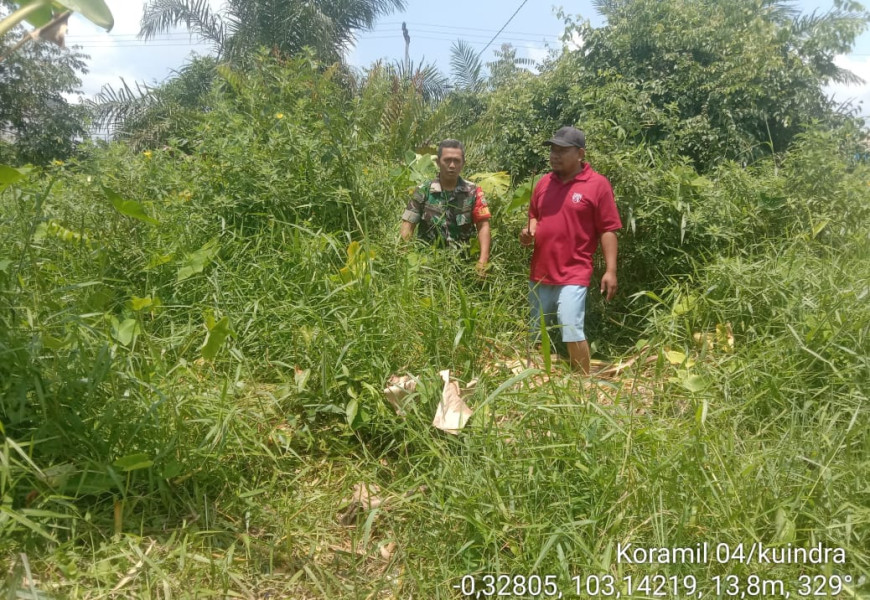 Penelusuran Lahan dan Hutan Warga Bersama Babinsa Koramil 04/Kuindra Dengan Masyarakat Setempat