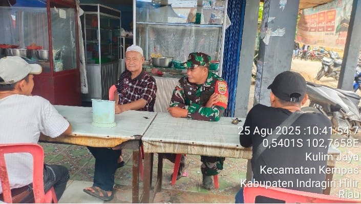 Koptu Jalaluddin, Babinsa yang Menghubungkan TNI dengan Masyarakat, Jalin Komsos dengan Warga Desa Kulim Jaya