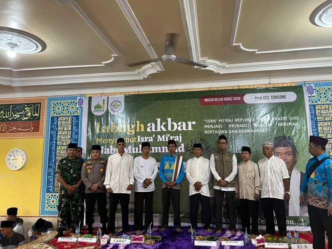 Dalam Menyambut Isra Mi'raj, Danramil 04/Kuindra Laksanakan Tablig Akbar