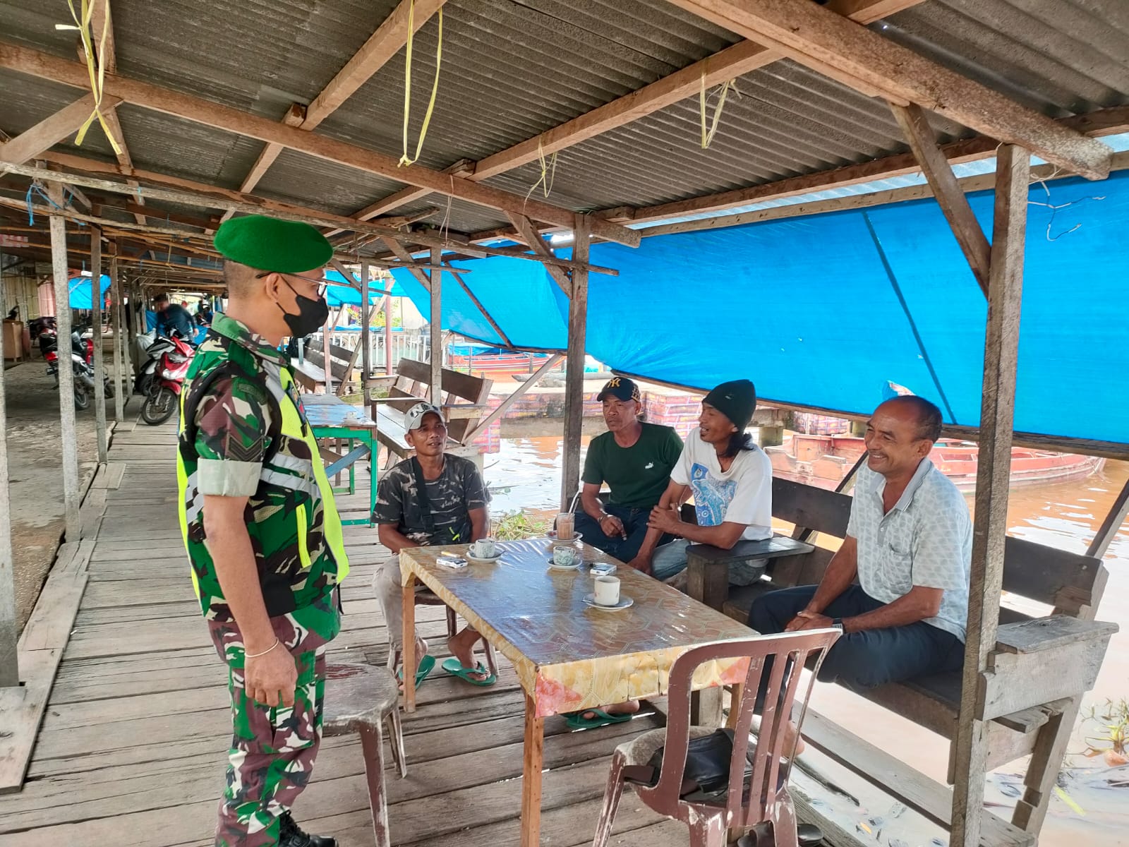 Penegakan Prokes Terus Dilakukan Oleh Serda Iclas Manalu