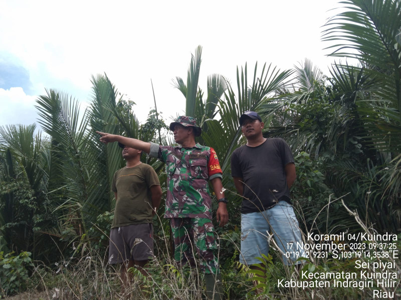 Himbauan Kepada Warga Agar Tidak Membuka Lahan Oleh Babinsa Koramil 04/Kuindra