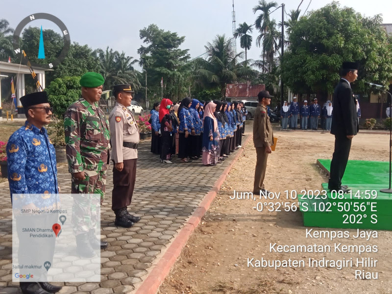 Bersama Forkopimcam, Anggota Koramil 03/Tpl Ikuti Rangkaian Peringatan Hari Pahlawan 2023