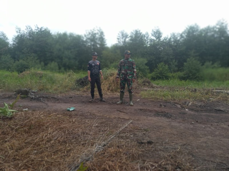 Babinsa 05/Gas Pratu Sandi Wahyudi Gencar Patroli Hutan Dan Lahan Dengan Masyarakat Setempat