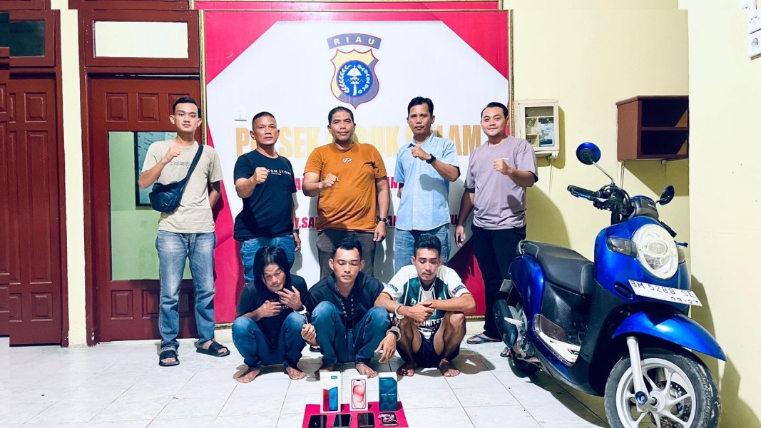 Polsek Lubuk Dalam Bekuk Tiga Orang Pelaku Curat, Kerugian Korban Capai Rp40 Juta