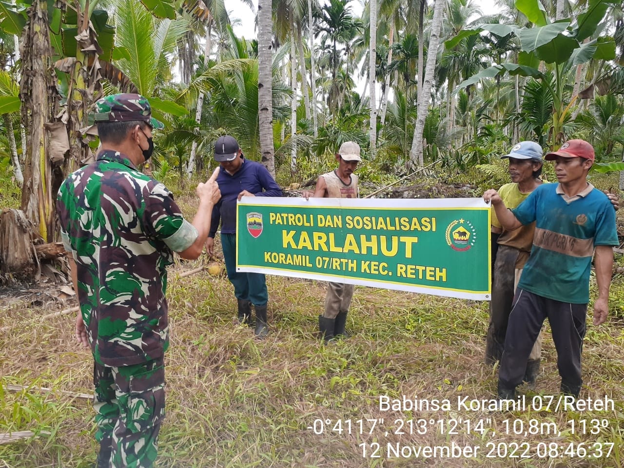 Patroli Agresif Karlahut Oleh Babinsa Koramil 07/Reteh