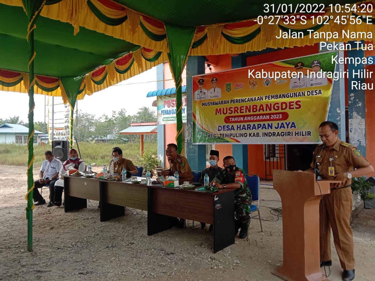 Hadiri Musrenbang Desa Harapan Jaya, Ini Harapan Babinsa Koramil 03/Tempuling