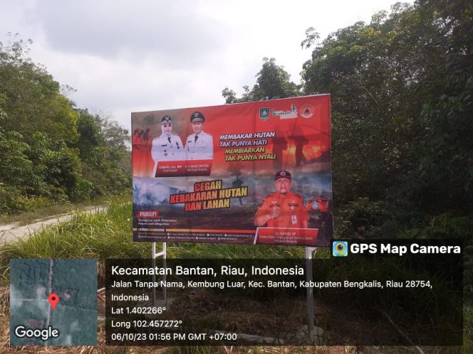 Cegah Karhutla, BPBD Pasang Rambu-rambu Pada Beberapa Titik Lokasi
